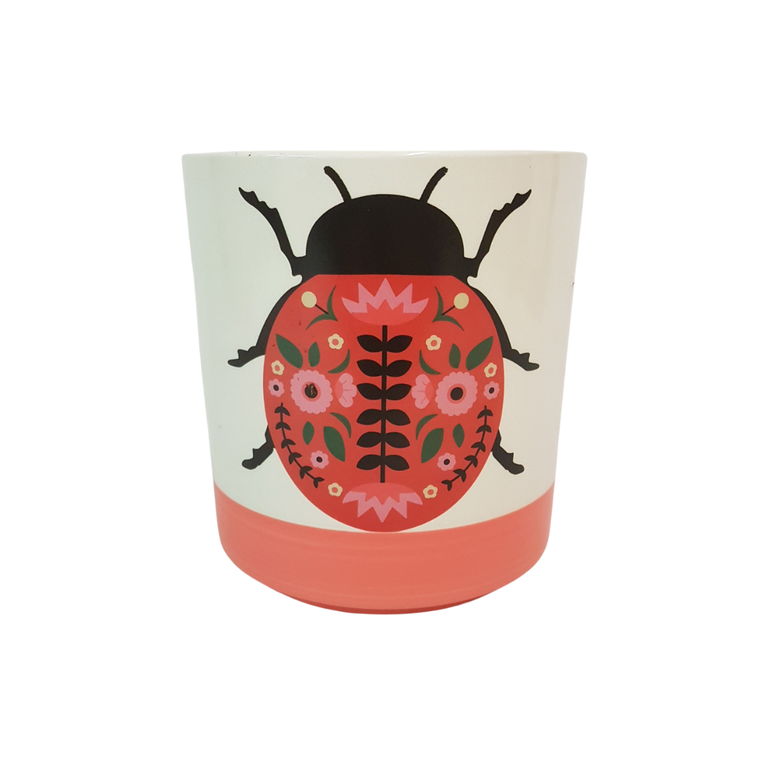 Ladybug Ceramic Pot