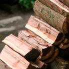 Bulk firewood stacked and ready at Lakeside Garden Gallery Brampton Ontario