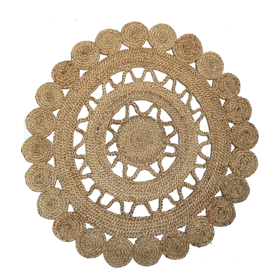 Braided Jute Tikki Rug Lakeside Garden Gallery