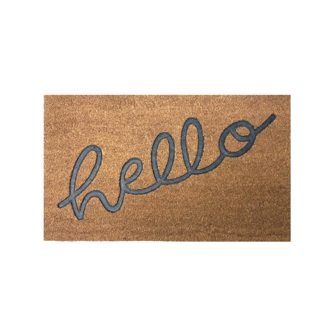 Doormat - Hello Script brampton